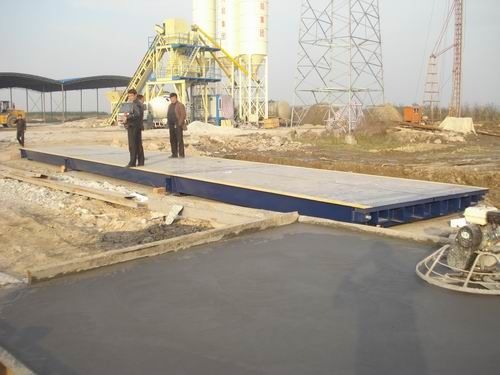 مقیاس کامیون 3x16m-60 Ton ساخت توزین وزنه برداری چینی مقیاس پل وزنی برای کامیون توزین