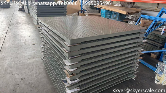 مقیاس صنعتی 2000 کیلوگرم مقیاس های کف پلتفرم با چوب برش استیل آلیاژ ماندگار SQB سلول بار