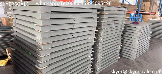 مقیاس صنعتی 2000 کیلوگرم مقیاس های کف پلتفرم با چوب برش استیل آلیاژ ماندگار SQB سلول بار