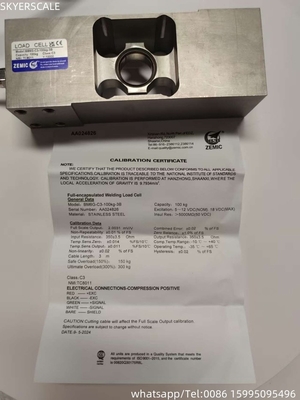 ZEMIC فولاد ضد زنگ BM6G سلول بار سنسور تک نقطه ای OIML Force Transducer برای ترازو بنک وزن الکترونیکی