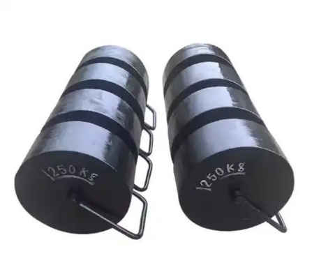 OIML Standard Stackable 250kg M1 وزنهای تست آهن ریخته وزنهای کالیبراسیون برای جرثقیل