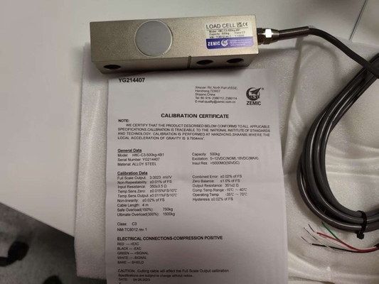 IP67 شعاع تراش زمیک H8C-500kg سلول بار آلاینده فولاد سنسور پلت فرم سنجش سنسورهای C3