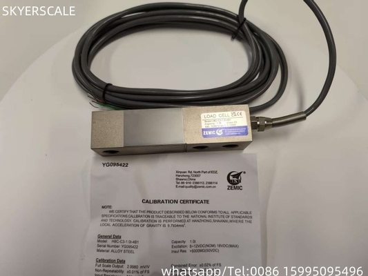 ZEMIC H8C 1 تن C3 کلاس تراش لیوان بار سلول پردازنده OIML NETP سنسور برای وزن