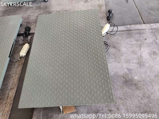 3T-5T بار نامی مقیاس کف فولاد خفیف 0.9x1.5m برای کاربردهای صنعتی