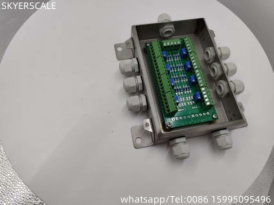 فولاد ضد زنگ 8 خط تنظیم سیگنال جمع جعبه اتصال 8pcs سلول بار برای ترازو کامیون