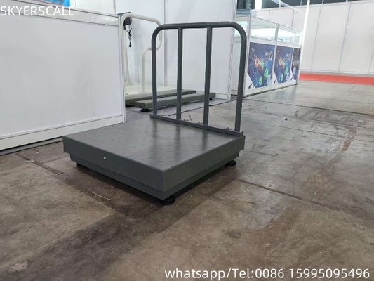 فولاد کربن دیجیتال 500x500mm 300kg مقیاس پلتفرم با صفحه چک و backrail