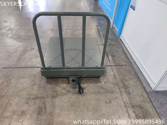 فولاد کربن دیجیتال 500x500mm 300kg مقیاس پلتفرم با صفحه چک و backrail