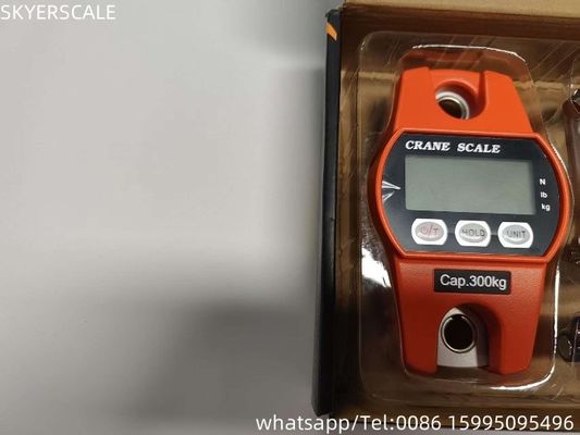 ۳۰۰ کیلوگرم استیل الکتریکی ترازو جرثقیل آلی ترازو آویز دیجیتال ۳*AA باتری خشک باتری
