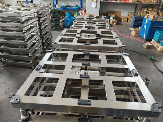 پلتفرم قابل تنظیم از فولاد ضد زنگ مقیاس 700x800mm 800kg صنعتی الکترونیک