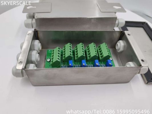 4 کانال IP67 ضد آب کنورتر الکتریکی 4 خط فولاد ضد زنگ باکس اتصال سلول بار برای ترازو