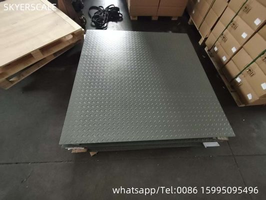مقیاس وزن سنگین الکترونیکی 0.8x1.2m مقیاس کف 3 تن برای استفاده صنعتی