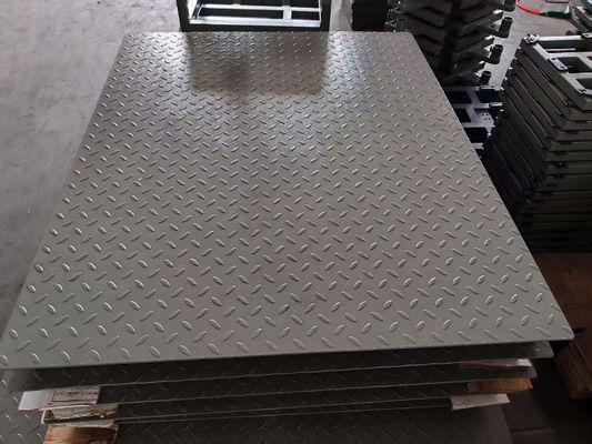 مقیاس وزن سنگین الکترونیکی 0.8x1.2m مقیاس کف 3 تن برای استفاده صنعتی