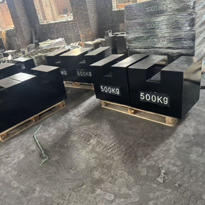 High Quality 500KG 1000KG 2000KG Rectangular Flat Cast Iron Weights Black  M1 Class Low Price